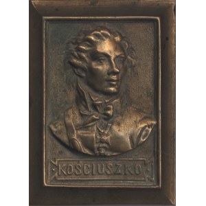 KOŚCIUSZKO - plakieta z portretem Tadeusza Kościuszki (1746-1817), Naczelnika powstania 1794 r., brąz 9,3 × 6...