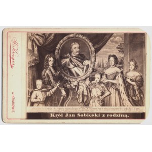 Król Jan Sobieski z rodziną, wg obrazu Henri Gascara z 1693 r. - I. Krieger Fotograf w Krakowie, lata 80...