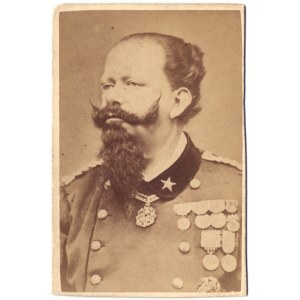 Wiktor Emanuel I, król Włoch (1820-1870) Montabone Fotografo Roma, lata 60. XIX w. Fotografia wizytowa 9...