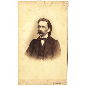 Antoni Kobrzyński - J. Krieger Fotograf w Krakowie, dat. 1866. Fotografia wizytowa 10 × 5,8 cm...