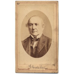 W. E. Gladstone (1809-1898) - brytyjski polityk, wielokrotny premier Wielkiej Brytanii. Fot...