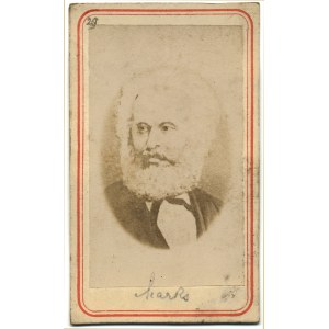 Karol Marks (1818-1883). Fot. anonimowa, lata 60. XIX w. Fotografia wizytowa 10,5 × 6,2 cm, lekko przykurzona