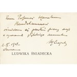 CZAPSKA Maria (1894-1981): Ludwika Śniadecka. Warszawa: Biblioteka Polska, 1938. - 280 s., il., ozdobniki...