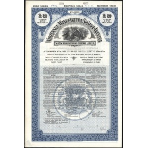 Widzewska Manufaktura SPECIMEN Obligacji 20 funtów 1930 