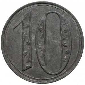 10 fenigów 1920 cynk DUŻA cyfra odm.3 + Certyfikat Kurt Jeager 1971r
