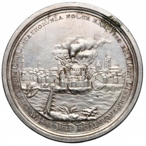Medal powrót Torunia i Prus Królewskich do Polski 1754