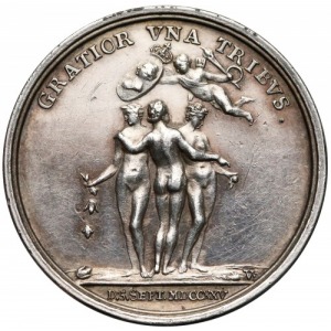 Medal koronacyjny Marii Leszczyńskiej na królową Francji 1725 r.