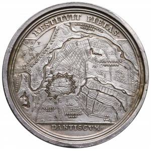 Medal poddanie się Gdańska Augustowi III 1734 r.