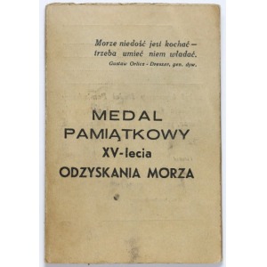 XV-lecia Odzyskania Morza - w oryginalnym folderze