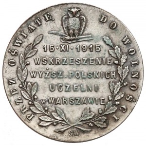 Uniwersytet Warszawski / Wskrzeszenie Wyższ. Polskich Uczelni w Warszawie 15.XI.1915