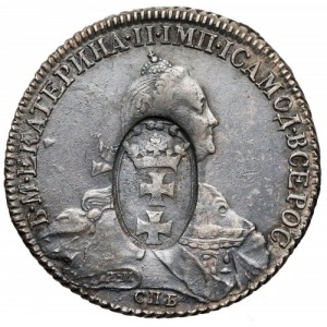 Rosja Katarzyna II Rubel 1776 z GDAŃSKĄ kontramarką