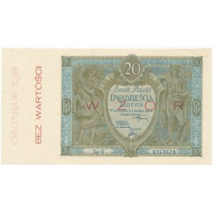 20 złotych 1926 - WZÓR - Ser.V 0245678