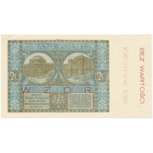 20 złotych 1926 - WZÓR - Ser.V 0245678