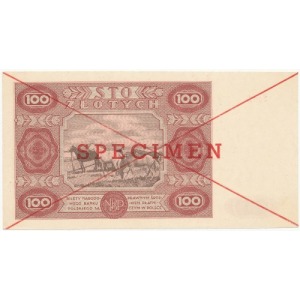 100 złotych 1947 - SPECIMEN - Ser.A 1234567