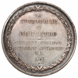 Medal za Pracowitość i Kunszt 1867 z dedykacją dla Polaka