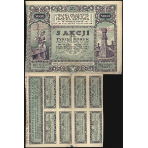 Polski Przemysł Naftowy, Em.1, 5x 1.000 mk 1921