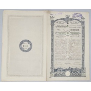 Lwów 4% Obligacja 1.000 koron 1893