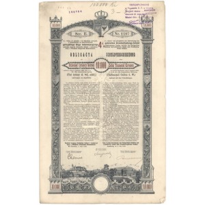 Lwów 4% Obligacja 10.000 koron 1893