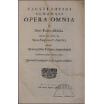 (SOCYN Faustus, ARIANIE), Opera omnia in duos tomos distincta.