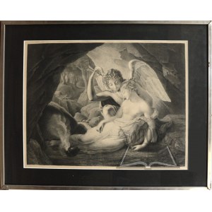 KRATZENSTEIN Christian Gottlieb Stub (1783-1816), duński malarz; FORTLING Edward (1809-1875)., Amor i Psyche.