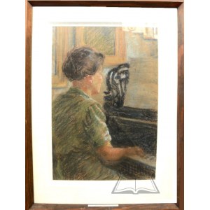 CHWIERUT Jan (1901-1973), Kobieta przy fortepianie.