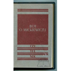BOY - Żeleński Tadeusz, O Mickiewiczu.