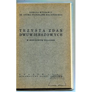 KRASIŃSKI Adam Stanisław, Trzysta zdań dwuwierszowych w rzeczowym układzie.