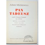 MICKIEWICZ Adam, Pan Tadeusz.