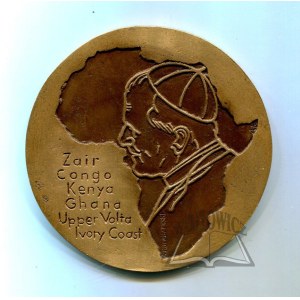 (JAN Paweł II). Zair, Congo, Kenya, Ghana, Upper Volta, Ivory Coast.