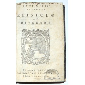 NICIUS Jan Erythraeus (Rossi), Epistolae ad Diversos.