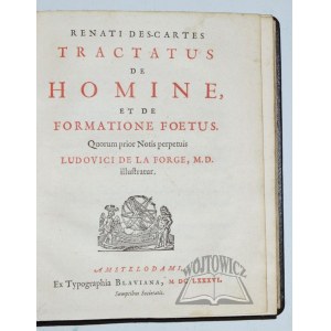 DESCARTES Rene, Tractatus de homine et de formatione foetus.