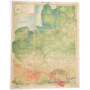 POLSKA fizyczna. Mapa.