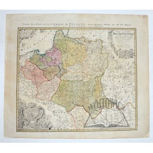 (POLSKA). Mappa geographica Regni Poloniae ex novissimis quot quot sunt mappis specialibus composita...