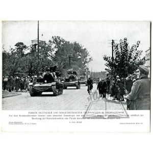 (II WOJNA Światowa w Polsce) Parade deutscher und sowjetrussischer Truppenteile in Brest-Litowsk.
