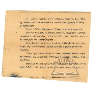 (UKRAINA) My, przedstawiciele całej ludności Krakowa,