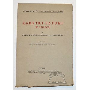 LEPSZY Leonard i Tomkowicz Stanisław (oprac.), Zabytki sztuki w Polsce. I. Kraków, kościół i klasztor OO. Dominikanów.