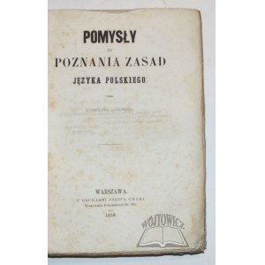 JACHOWICZ Stanisław, Pomysły do poznania zasad języka polskiego.