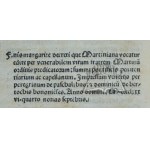 MARTINUS Polonus (Incunabula 1486), Margarita decreti seu Tabula Martiniana edita per fratrem Martinum ordinis predicatorum Domini Pape penitentiarium et capelanum.