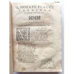 (PARTHENIUS Bernard; HORATIUS), (Stefan BATORY). Bernardi Parthenii Spilimbergii In Q. Horatii Flacci Carmina atq. epodos commentarii Quibus Poetae artificium,