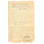 (MIŃSK na Białorusi). Akt notarialny sprzedaży ziemi w okolicach Mińska przez Aleksandrę Mielnicką, córkę generała Waleriana Mielnickiego.