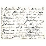 STRUMIŁŁO Andrzej (1927-2020), List na kartce z ręcznie wyciętą z papieru sceną rodzajową z myśliwym na saniach.