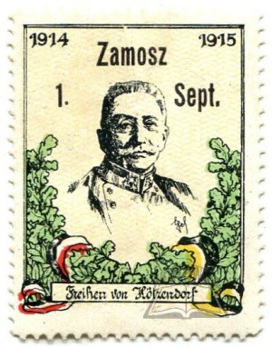 FREIHERR von Hötzendorf. Zamosz 1. Sept. 1914 - 1915.