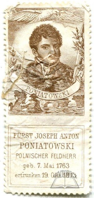 (PONIATOWSKI) Fürst Joseph Anton Poniatowski. Polnischer Feldherr geb. 7. Mai 1763, ertrunken 19. Okt. 1813.