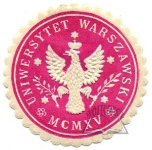 UNIWERSYTET Warszawski. MCMXV.