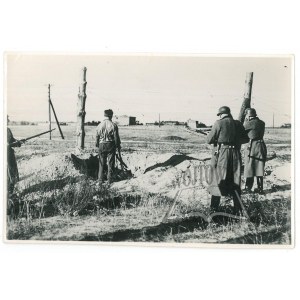 (World War II in Poland). Execution by firing squad.