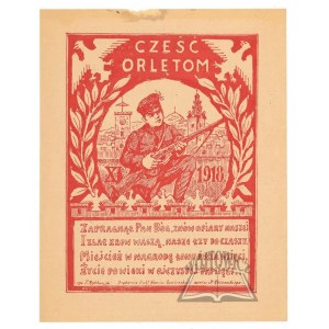 (PLAKIETA). (ORLĘTA Lwowskie). Cześć Orlętom XI. 1918.