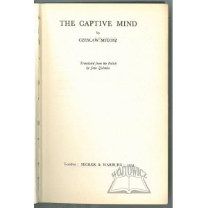 MIŁOSZ Czesław, The Captive Mind.
