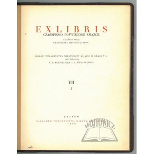 EXLIBRIS. Eine Zeitschrift, die sich mit Büchern beschäftigt. VII. 1.