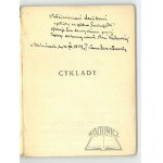 SZANTROCH Tadeusz, Cyclades. (Autograph).