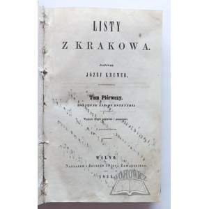 KREMER Jozef, Letters from Krakow.